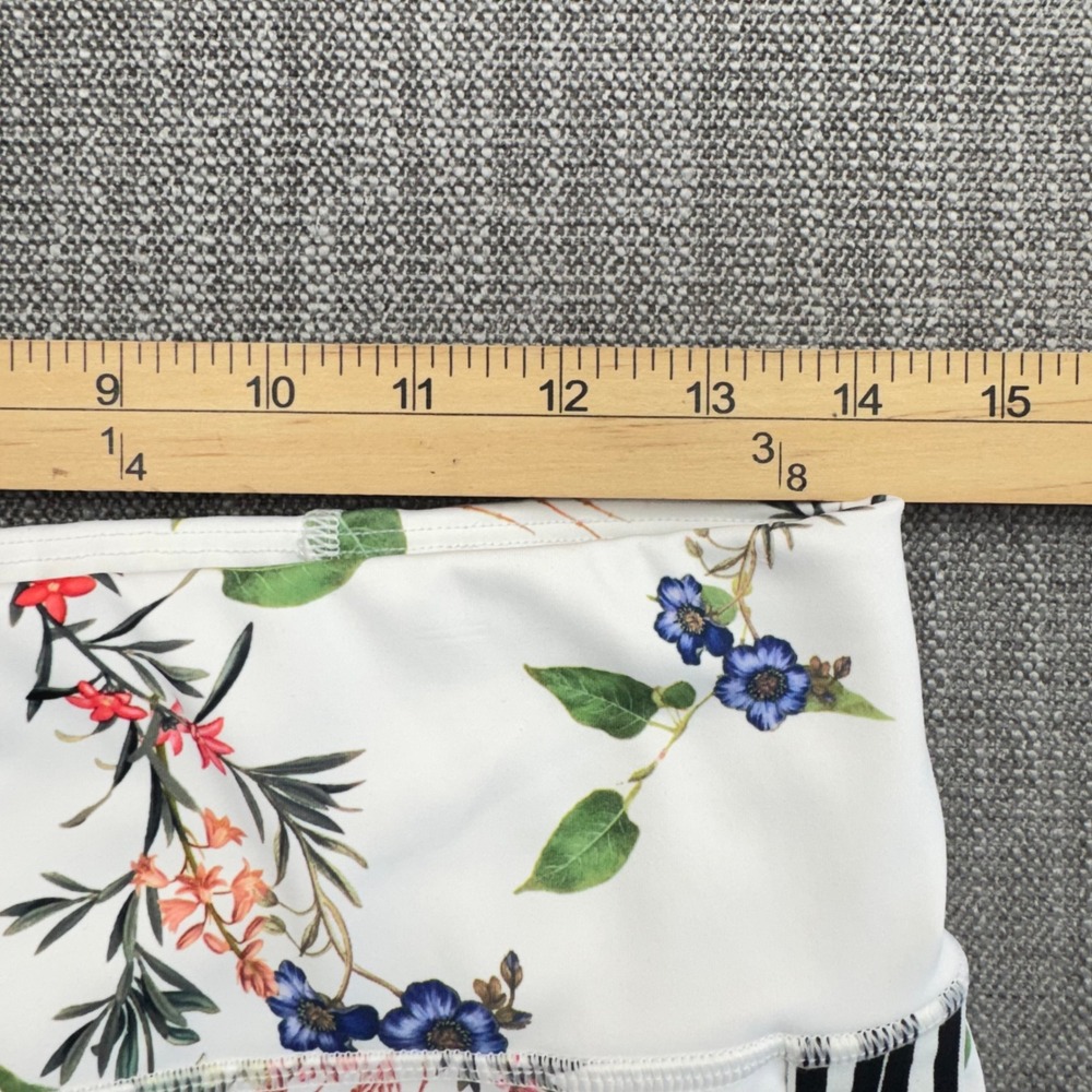 Athleta Contender Blossom Floral 7/8 Running Tights Medium Side Stripe - Picture 9 of 16